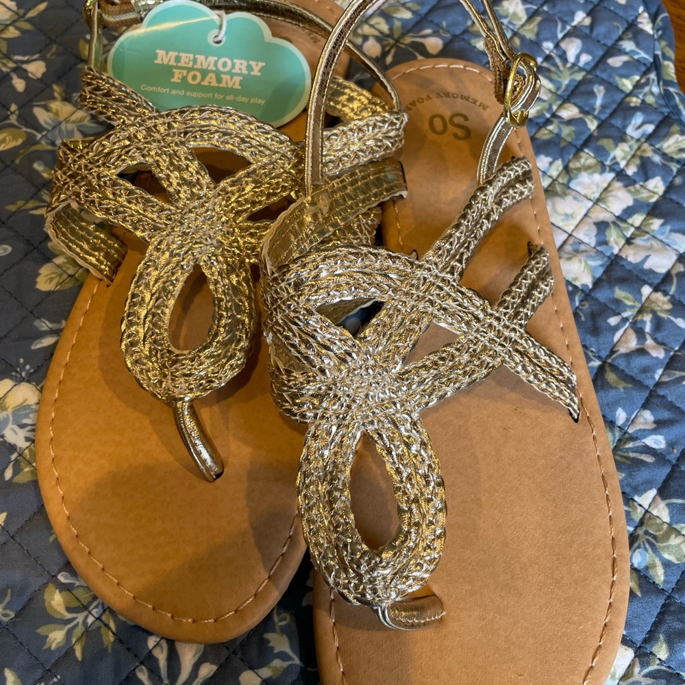 SO memory foam girls sandals